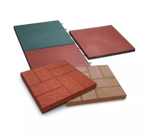 Плитка резиновая 500x500x15 мм Квадрат ТУ купить в Пинске  